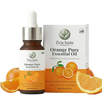 100% Natural Orange Therapeutic Grade Essential Oil | 15ml | Mood Uplifting, Skin Brightening & Aromatherapy Sourced from Andhra Pradesh | GMP, ISO & IFRA Certified