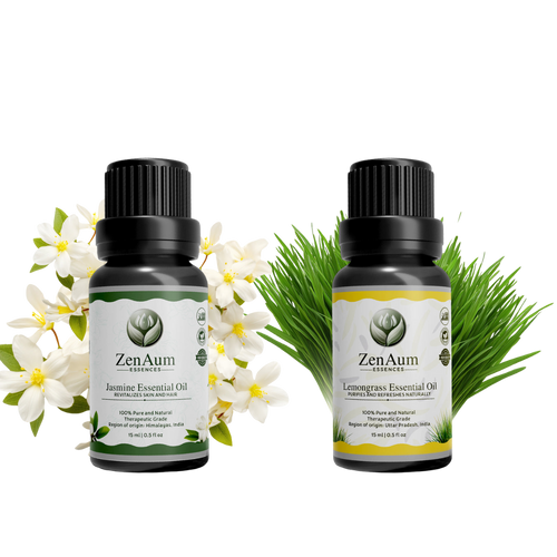 Breathe & Balance Ritual Set | Reset mood and mind | drop by drop. Jasmine Essential Oil & Lemongrass Essential Oil