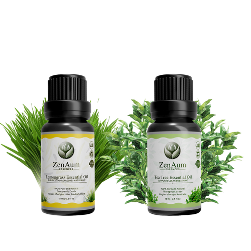 Clarity & Cleanse Ritual Set | Clear space | Clear your skin | Lemongrass Essential Oil & Tea Tree Essential Oil