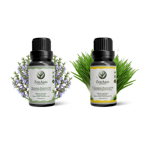 Vitality & Renewal Ritual Set | Energize the body | Strengthen the roots | Rosemary Essential Oil & Lemongrass Essential Oil