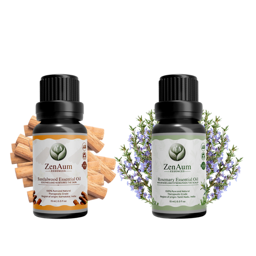 Strength & Stillness Ritual Set | Build inner calm | Protect outer strength | Sandalwood Essential Oil & Rosemary Essential Oil