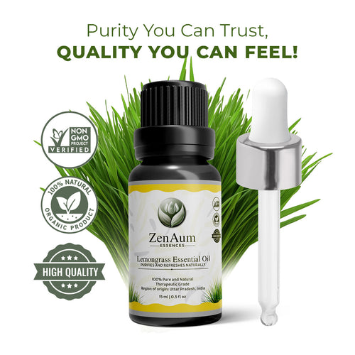 Lemongrass Essential Oil – 100% Pure | Refresh Air | Clear Mind | Reset Energy