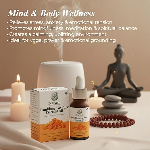 100% Natural Frankincense/Loban Therapeutic Grade Essential Oil| 15ml | Stress Relief, Skin Rejuvenation & Aromatherapy | GMP, ISO & IFRA Certified