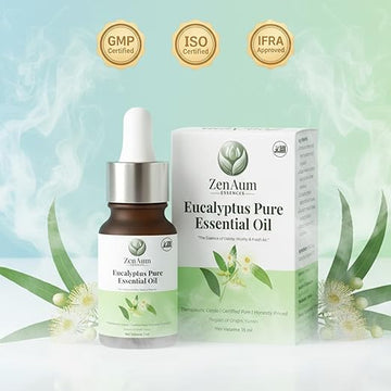 100% Natural Eucalyptus Therapeutic Grade Essential Oil | 15ml | Respiratory Relief, Muscle Soothing & Aromatherapy | Sourced from Yunan| GMP, ISO & IFRA Certified