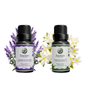 Calm & Glow Ritual Set | Sleep deeper| Stress less | Revive your glow | Lavender Essential Oil & Jasmine Essential Oil