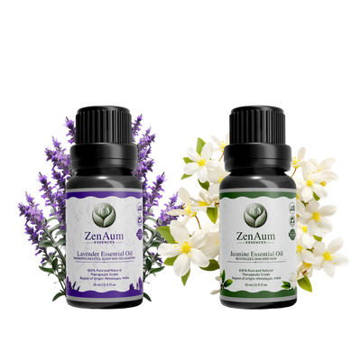Calm & Glow Ritual Set | Sleep deeper| Stress less | Revive your glow | Lavender Essential Oil & Jasmine Essential Oil