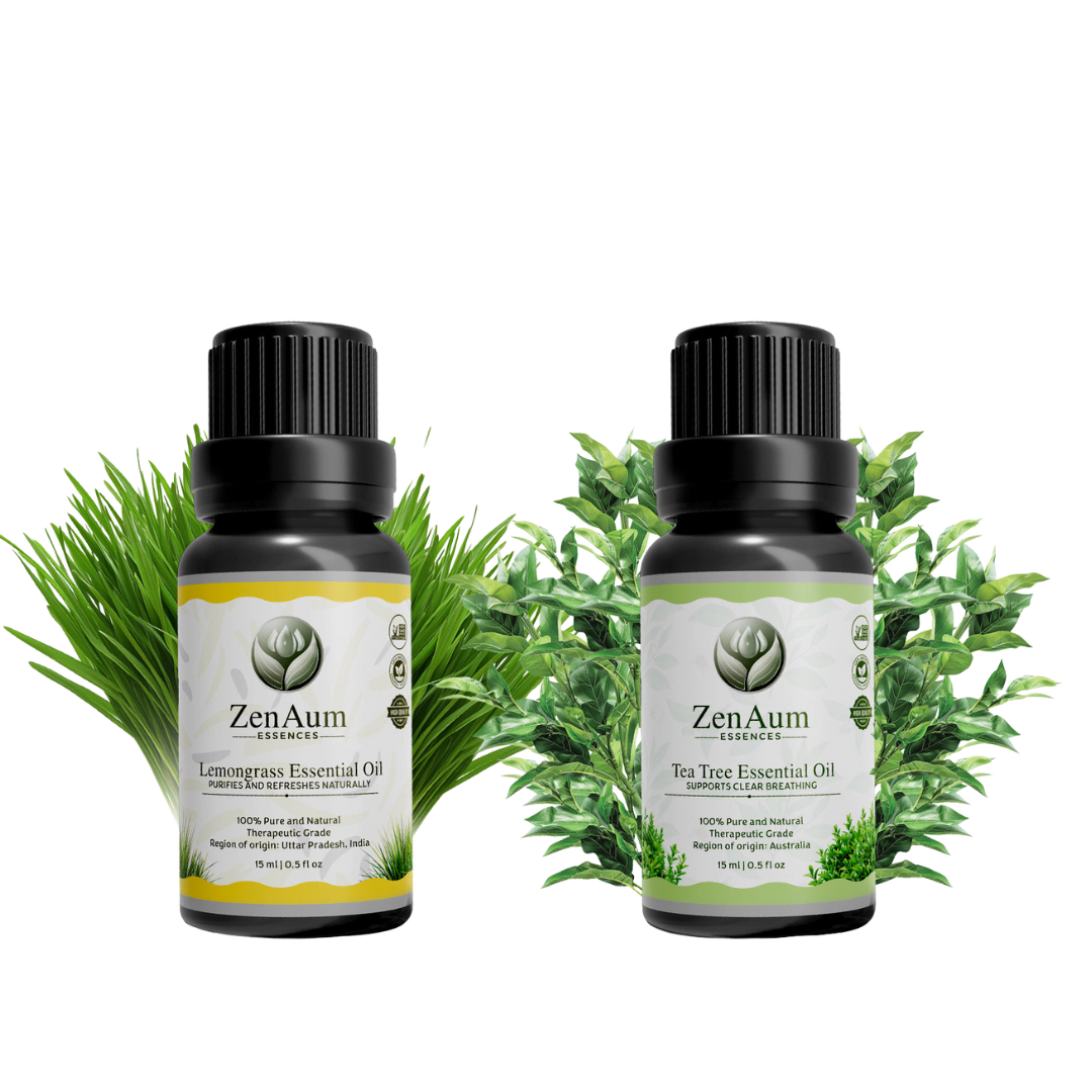 Clarity & Cleanse Ritual Set | Clear space | Clear your skin | Lemongrass Essential Oil & Tea Tree Essential Oil