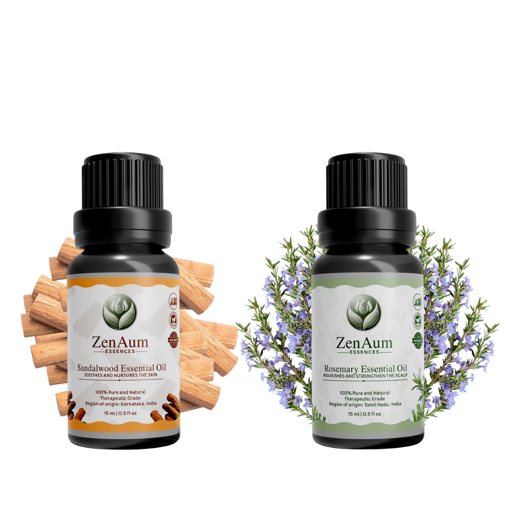 Strength & Stillness Ritual Set | Build inner calm | Protect outer strength | Sandalwood Essential Oil & Rosemary Essential Oil