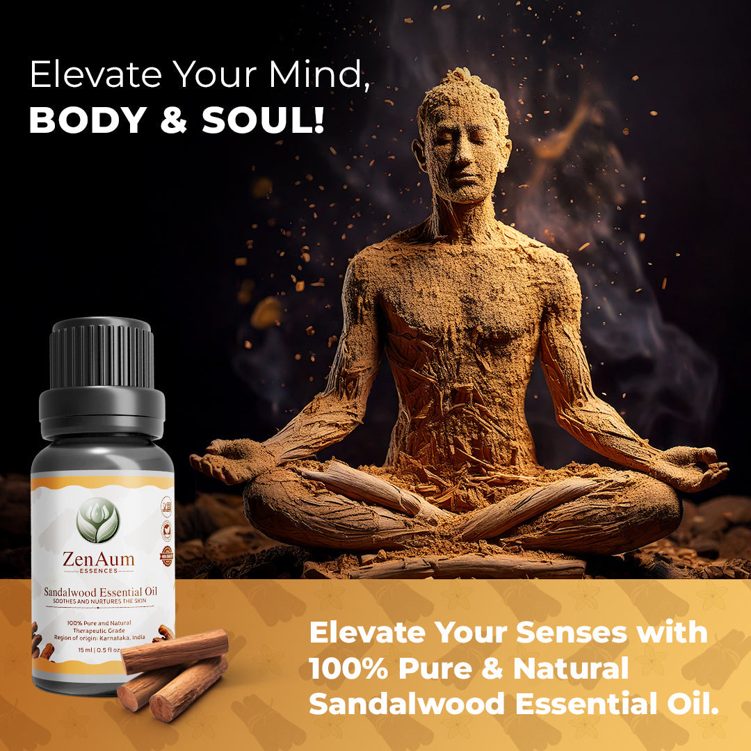 Sandalwood Essential Oil – 100% Pure | Soothe Dry Skin | Calm Irritation | Restore Balance